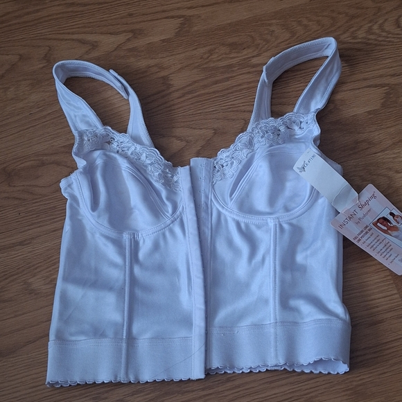 COPY - Plusform 36B Instant Shaping Full Figure Long Line White Slimming Bra Pi… - Picture 5 of 14